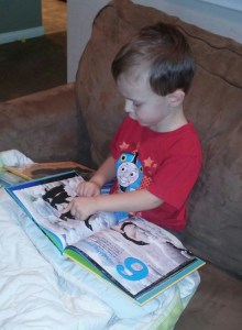 Tahoe counted all the ocean animals on each page by himself.
